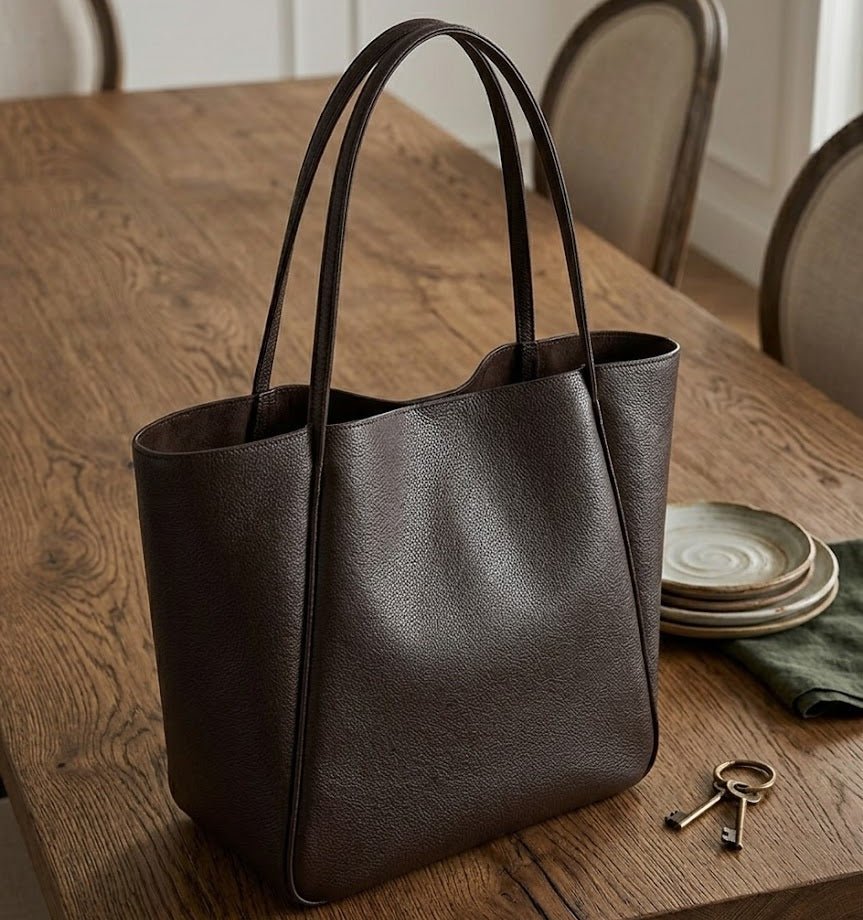 حقيبة حمل جلدية كلاسيكية | Classic Leather Tote Bag