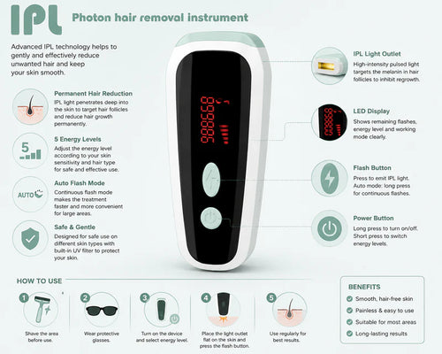 IPL Hair Removal Device | جهاز إزالة الشعر بالضوء IPL