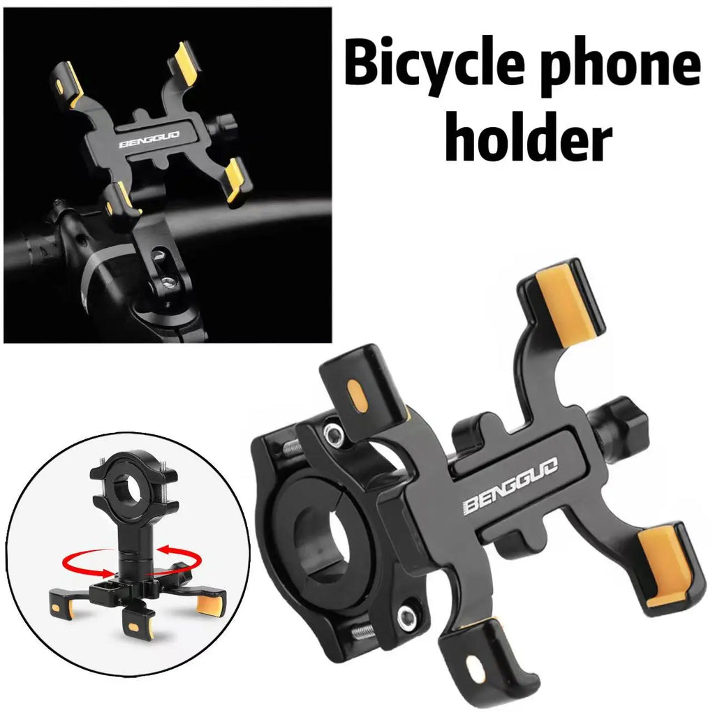 Bicycle phone holder, aluminum alloy phone holder, four claw holder, road bike riding phone holder