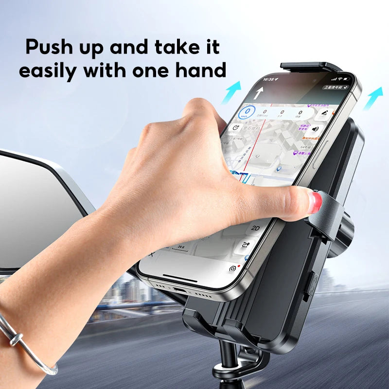 Motorcycle Phone Holder, Motorcycle, Bicycle, Electric Vehicle Shockproof Phone and Navigation Holder