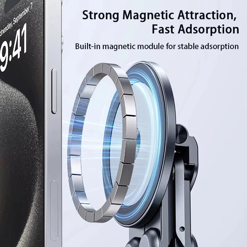 Multifunctional Magnetic Phone Holder Handheld Selfie Stick Foldable Tripod Portable Desk Stand for iPhone ipad Tablet Laptop