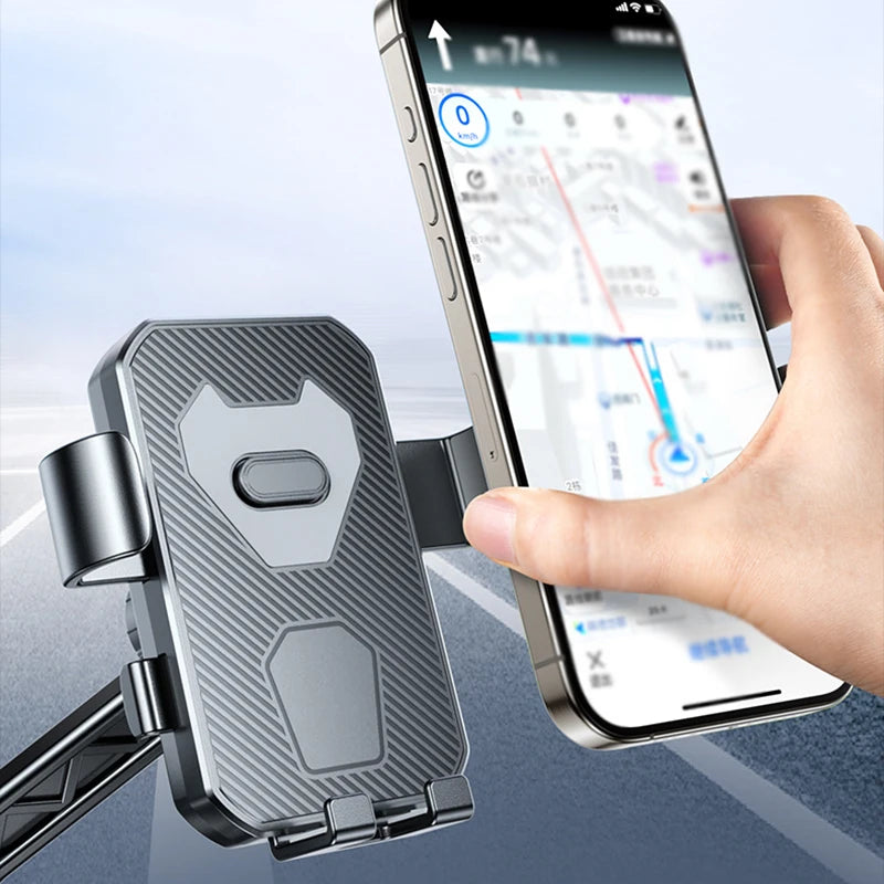 Motorcycle Phone Holder, Motorcycle, Bicycle, Electric Vehicle Shockproof Phone and Navigation Holder