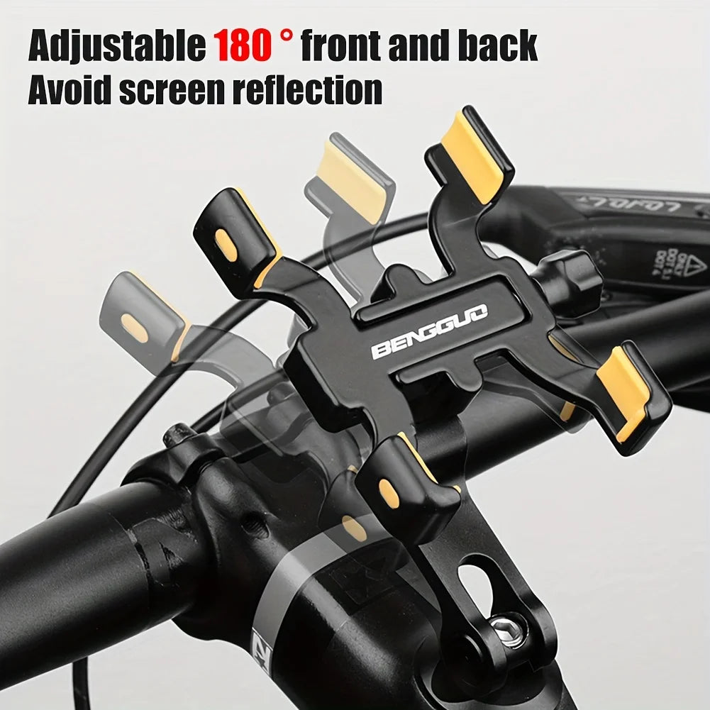 Bicycle phone holder, aluminum alloy phone holder, four claw holder, road bike riding phone holder