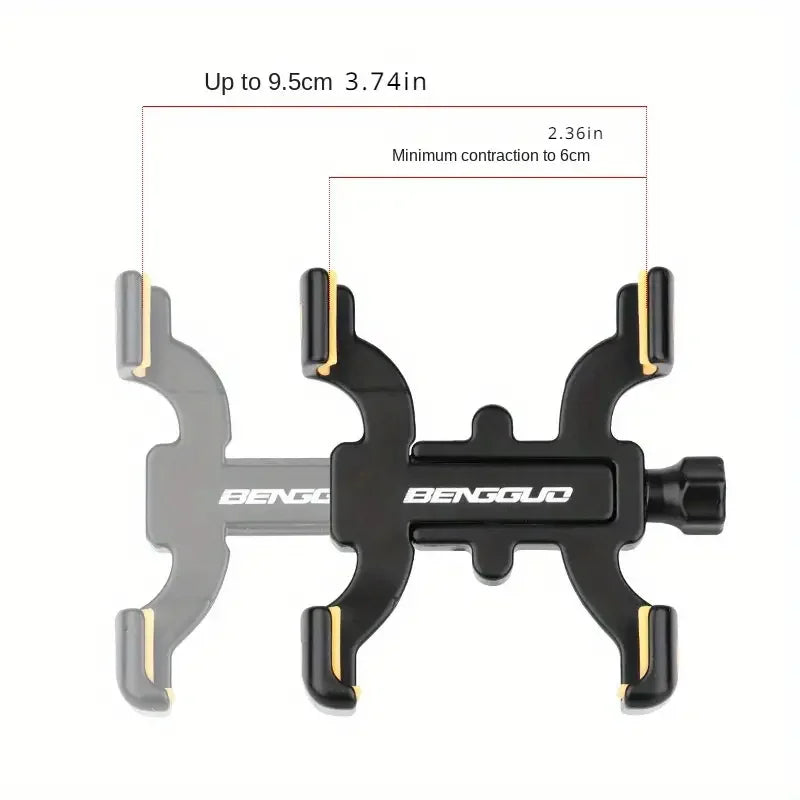 Bicycle phone holder, aluminum alloy phone holder, four claw holder, road bike riding phone holder